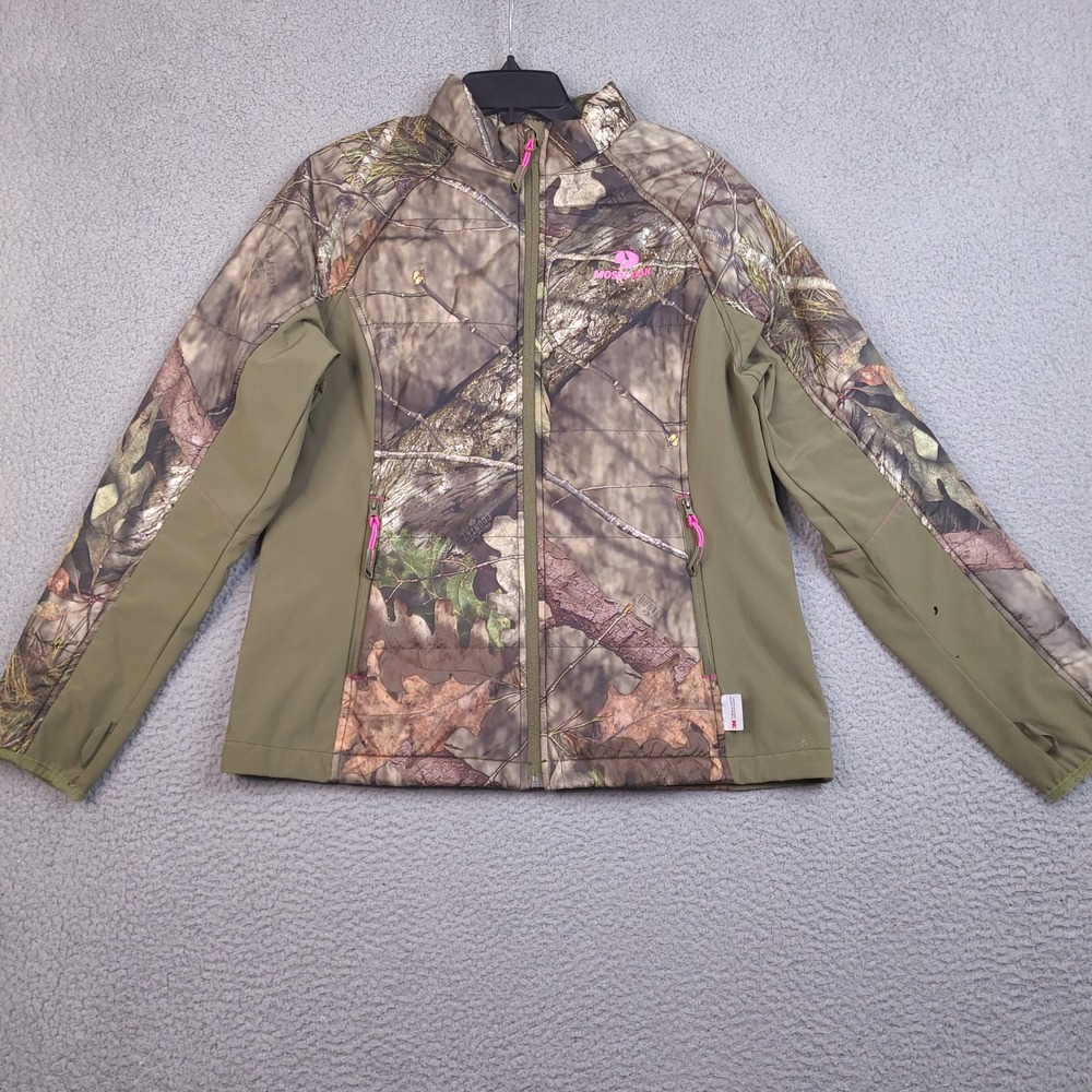 Mossy Oak Women Camo Jacket Large 3M Thinsulate Hybrid Softshell Hunting